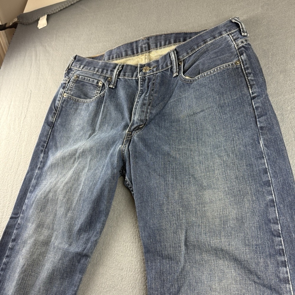 Levis 569 Jeans Men 36x30* Blue Loose Straight Medium Wash Faded Baggy Wife Leg